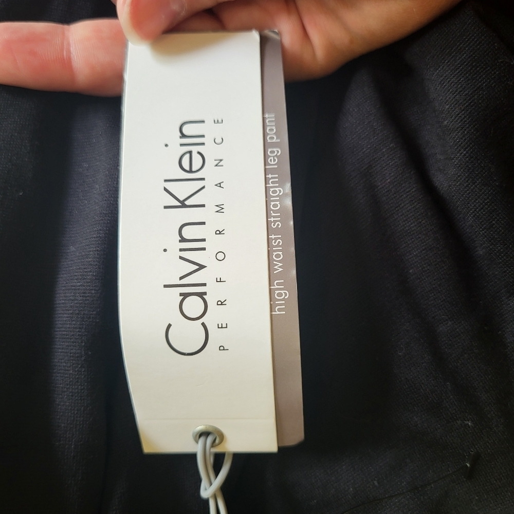 NWT Calvin Klein Performance L High Waist Straight Leg Yoga Pant Black - Picture 10 of 10